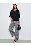 Ruffle Hem Tops and All-Over Printed Pants Set