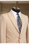 Light Beige Italian Style Slim Fit Men's Blazer Jacket - 3