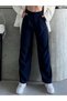 Navy Blue Premium High Waist Palazzo Pants - 1506