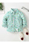 Boys Green Striped Polka Print Shirt