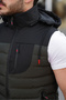 Water and Windproof Detachable Hood Men's down Jacket Vest - 4