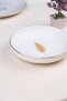 Tabak Evi Porcelain Natura Fern Gold Gilded Deep Plate 18.50cm Set of 6 - 4