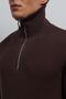 Brown Zippered Knitwear Men's Sweater - 2