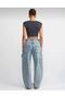 1025 Yan Apoletli̇ Baggy Denim Pants - 2