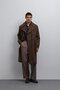 Brown Relax Fit Men's Trench Coat