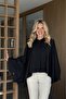 Black Cape Style Trench Coat - 7603 - 3