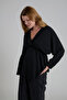 Mes203 Black Modern Maternity Blouse – Stylish and Comfortable Design | Wide Cut - 4