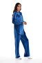 Women's Velvet Shirt Pants Indigo Set - 2