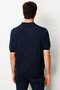 Men's Polo Neck 100% Cotton Short Sleeve Slim Knitwear Navy Blue - 3