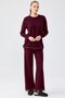 Bird's Eye Accessory Trousered Knitwear Set Bordo