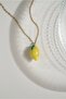 Steel Murano Glass Lemon Pendant