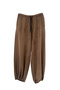 Women's Velvet Fabric Elastic Waist Design Balloon Pants