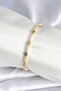 Brass Gold Color Zircon Stone Women's Bracelet