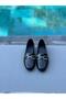 Black Patent Leather Stone Women's Casual Ballerinas