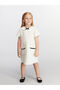 Alita City Lcw Kids Ecru Dobby Plain Girls' Dress with a Difference