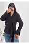 Lacing Detail Long Sleeve Shirt - 6