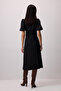 Short Sleeve Dress with Shoulder Ruffles - 5