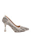 Silver Satin Stone Embroidered Thin Heeled Women's Evening Dress Shoes 248245 Z - 3
