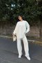 Flowing Detail Crew Neck Oversized Knit Top-Bottom Set AW25AU0020