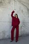 Flowing Detail Crew Neck Oversized Knit Top-Bottom Set AW25AU0020