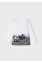 4-10 Years Old Boys' Motorcycle Racing Printed Crew Neck Long Sleeve T-Shirt |   100% Cotton - 4