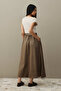Fishbone Belted Skirt Brown - 7