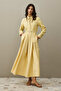 Pens Detailed Dress Yellow - 4