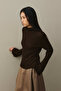 Pleated Sweater Brown - 4