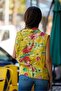 Green Color Buttoned Linen Vest - 5
