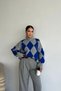 Oversize Baklava Patterned Turtleneck Knitwear Sweater Aw25Kz0051 - 3