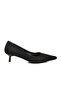 Black Suede Lightweight Women's Thin Short Heeled Shoes 458343 Z - 3