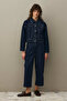 Oversize Short Denim Jacket Dark Blue - 6