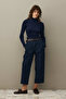 Ribbed Basic Sweater Navy Blue