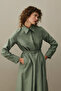 Pens Detailed Dress Khaki - 4