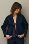 Denim Kimono Jacket Dark Blue - 3