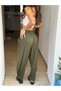 Khaki Color Casual Trousers with Pocket Detail - 4