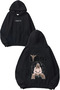 Nirvana Cobain Design Printed Oversize Black Hooded Sweatshirt