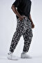 Patterned Baggy Pants with Elastic Waist