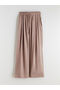 Gray Elastic Waist Wide Leg Women's Trousers - 5