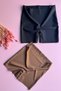 Laser Cut Short 2-Piece High Waist Coffee and Black Color Anti-Slip Silicone Polyamide Seamless Corset-Leggings