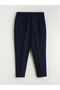 Navy Blue Carrot Cut Women's Trousers - 2
