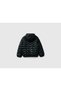 Girl's Black Glitter Logo Detailed Hooded Seasonal Thin Coat - 2