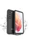 غطاء حماية متوافق مع هاتف Galaxy S22 من نوع SHRP 1-1 مقاوم للماء ومتوافق مع SHRP-أسود