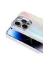 iPhone 14 Pro Max Case Airbag Colorful Back Surface Bead Design Shrp Sand Cover - Transparent - 8