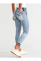 Slim Fit Faded Jeans with Floral Print Pocket - 2