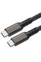 كابل بيانات أسود من الجيل الثاني من النوع C إلى النوع C USB3.2 PD بقدرة 100 وات وسرعة 20 جيجابت في الثانية و4K عند 60 هرتز بطول 1 متر - شارب