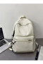 Solid Zip Closure Backpack