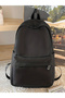 Solid Zip Closure Backpack