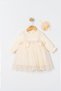Baby Girl Mevlit Dress with Bandana and Lace - 3