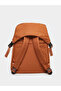 Solid Brown Backpack with Zip Closure - 2